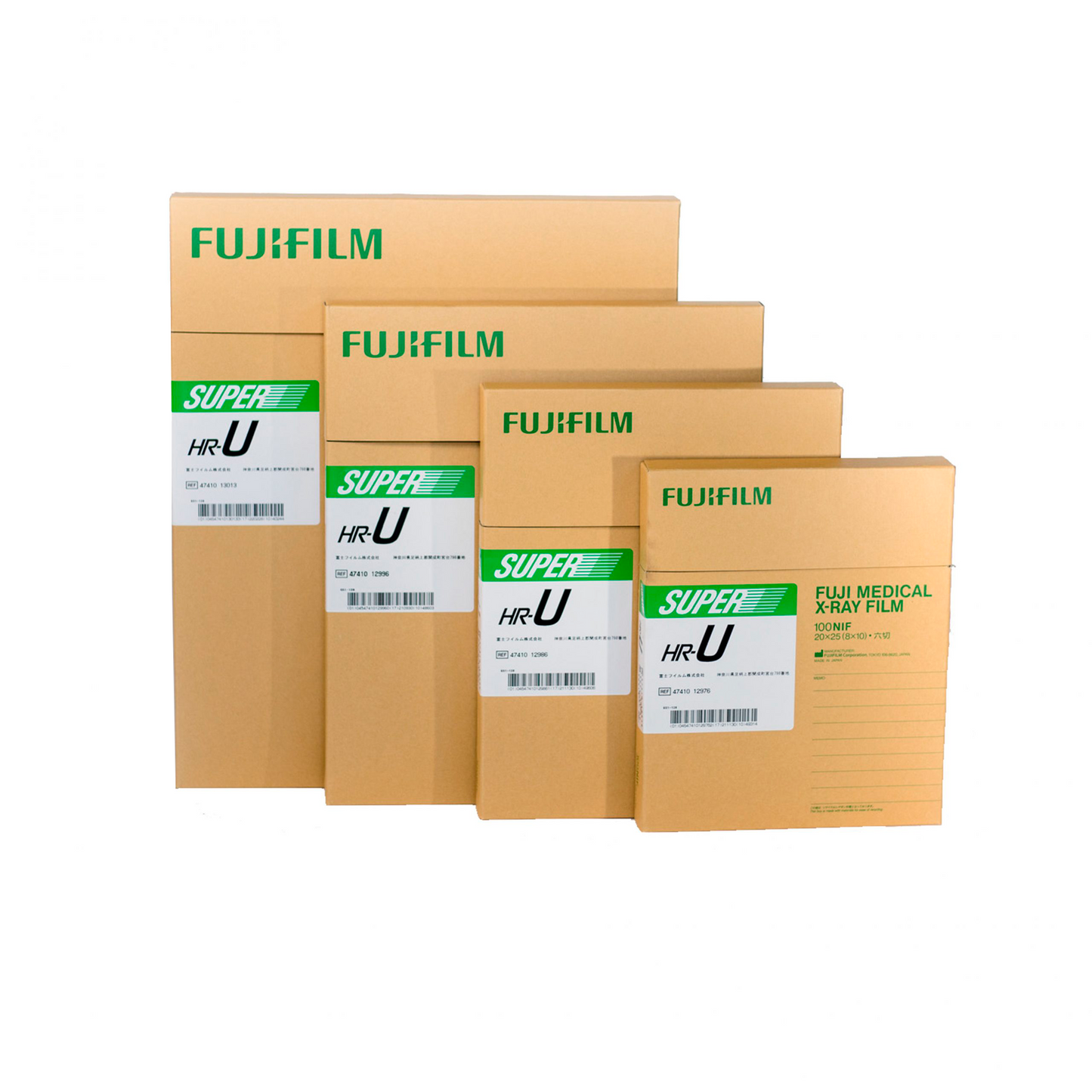 Película húmeda HR-U Fujifilm para radiología, garantiza imágenes de alta resolución, otorgando un control de calidad eficiente y óptimo de manejar.  